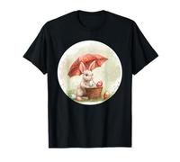 Festive Easter Bunny with a Basket of Colorful Eggs for Joy T-Shirt