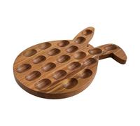Festive Egg Rack, Serving Board for Seasonal Appetizers, Decorative with Multi-Slot Layout, Entertaining Tray for Display, Rabbit Theme Party Tray,