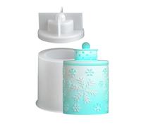 Festive Embossed Silicone Crafting Set Create Decorative Storage Jars for Holiday Gifts and Home Organization Silicone for Resin Craft Holiday Decoration