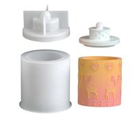 Festive Embossed Silicone Crafting Set Create Decorative Storage Jars for Holiday Gifts and Home Organization Silicone for Resin Craft Holiday Decoration