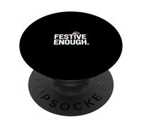 Festive Enough Minimalist Christmas Santa Hat Humor PopSockets Adhesive PopGrip