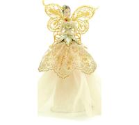 Festive Fabric Angel Christmas Tree Topper - 23 Cm - Gold