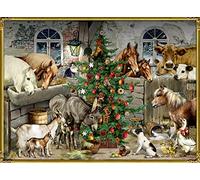 Festive Farm Horses Animals - Luxury - 52 x 38 cm l Coppenrath Advent Calendar