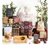 Festive Favourites Santa Sack Christmas Hamper for Couples, Friends & Family - Alcohol Free Hamper with Luxury Mince Pies, Italian Panettone & Chocolate Truffles - Clearwater Hampers & Gourmet Gifts