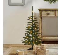 Festive Feeling 3ft Pre-Lit Artificial Christmas Tree - 20 Warm White LEDs - 82 Branch Tips - Battery Operated - Indoor Decoration, Green