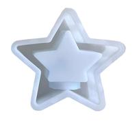 Festive Five Pointed Star Silicone Mold Sturdy Silicone Star Holder for Christmas Decoration Enthusiasts Unique Plaster Casting