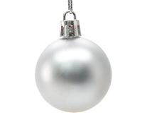 Festive Fix 34Pcs Hanging Christmas Tree Baubles in Silver - 4cm 5-Finish Shatterproof Decorative Bauble Ball Ornaments | Xmas Trees Decor Balls for Christmas Halloween Holiday Party Decorations