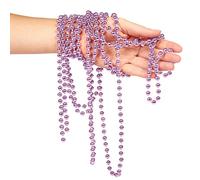 Festive Fix 9ft Baby Pink Christmas Tree Beads Garland - Sparkling, Durable & Reusable Christmas Tree Beads for Ornaments, Wreaths, Garlands, Table Displays & Festive Holiday Home Decor