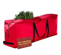 Festive Fix 9ft Christmas Tree Storage Bag - Portable, Heavy Duty Zip Up Fabric with Handles Easy to Store Christmas Tree Bag, Holiday Décor Storage Solution
