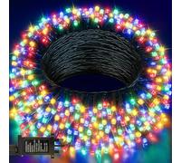 Festive Fix Christmas Tree Lights 10m 100 LED - Mains Powered Fairy String Lights for Indoor & Outdoor Use - Waterproof Decorative Lights for Home & Garden