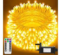 Festive Fix Christmas Tree Lights 200 Led 20M Waterproof String Decorations Remote 8 Modes Energy Saving Indoor/outdoor Xmas Light