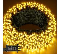 Festive Fix Christmas Tree Lights 20m 200 LED - Mains Powered Fairy String Lights for Indoor & Outdoor Use - Waterproof Decorative Lights for Home & Garden