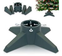 Festive Fix Christmas Tree Stand - Heavy-Duty 6ft Holder with Water Reservoir, Stable Base for Real Trees, Quick Assembly with Metal Bolts