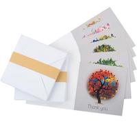Festive Fix Thank You Cards Multipack 24 Premium Thank You Cards With Envelopes 6 Unique Tree Designs Elegant Greeting Card