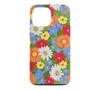 Festive Florals-Multi-color Flowers with Ladybugs Case for iPhone 13 Pro Max