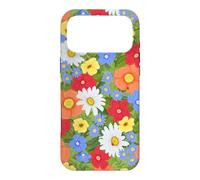 Festive Florals-Multi-color Flowers with Ladybugs Case for iPhone 17 Pro Max