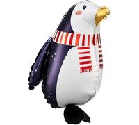 Festive Foil Penguin Balloon, 29 x 42 cm, Farm Jungle Animal Walking Helium Balloon for Birthday Party Christmas Decorations