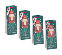 Festive Folktales Christmas Bottle Bag - Green - Pack of 4 - Brings a Whimsical, Woodland Charm to Your Bottle Gifts and Elevates Them to Ew Heights - Make Your Christmas a Magical One