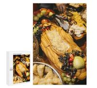 Festive Food Platter with Bread And Fruit Jigsaw Puzzle for Adults And Families, 1000 PCS, A Creative Way to Unwind after A Busy Day, for Family Nights
