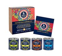 Festive Food Survival Kit by Spice Pots - 4 x 40g Spice Blends + 8 Festive Recipes Booklet - Cooking Gifts/Food Gifts - Vegan Gifts for Women & Men