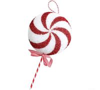 Festive For Tree Lollipop Ornament Made of Bubble Material Featuring Red and White Stripes for Holiday Use (27cm)