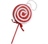 Festive For Tree Lollipop Ornament Made of Bubble Material Featuring Red and White Stripes for Holiday Use (29CM)