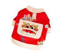 Festive fresh Year Knitted Sweaters for Small and Medium-Sized Dogs (Teddy, Bichon Frise) - Year's Clothing(Lion and Snake,M)