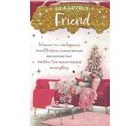 Festive Friend Christmas Card, Cute Teddy Design, 23 x 15 cm