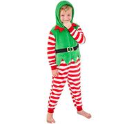 Festive Friends Christmas Elf Onesie in Green | Size: 3-4 Years Festive Friends Green 3-4 Years