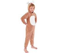 Festive Friends Christmas Reindeer Onesie in Light Brown | Size: 13 Years Festive Friends Light Brown 13 Years