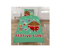 Festive Fun Hey Duggee Single Duvet Cover Set Reversible Single Duvet Cover & Pillowcase Bedding Set