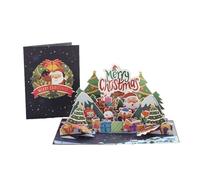 Festive Fun Snowmen & Santa Scene 3D Pop Up Christmas Card