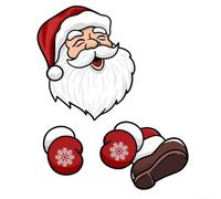 Festive Garden Fence Decoration for Christmas - Colorful Weatherproof Plastic Yard Sign with Santa Reindeer, Gnome Snowman for Outdoor Holiday Display(ZKB072)