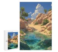 Festive Gift for Adults: Desert Oasis with Crystal Clear Water, 1000 PCS, Challenging Puzzle for Adults - for A Rewarding Weekend Challenge