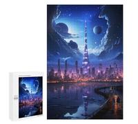 Festive Gift for Adults: Future Moon Light City, 1000 PCS, Challenging Puzzle for Adults - for A Rewarding Weekend Challenge