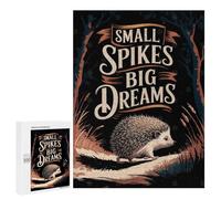 Festive Gift for Adults - Hedgehog with Big Dreams, Wooden Brain Teaser for Adults, 500 PCS - for Quiet Evenings And Focused Play
