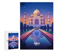 Festive Gift for Adults: Taj Mahal Night View, 300 PCS, Adult Picture Puzzle, with A Decorative Finished Picture