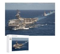 Festive Gift for Adults: USS Theodore, 1000 PCS, Wooden Jigsaw Puzzle for Adults - to Assemble, Frame And Display
