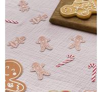 Festive Gingerbread & Candy Cane Table Scatter - Red and Brown Holiday Party Decorations
