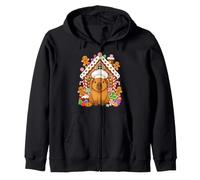 Festive Gingerbread Capybara Chef Christmas Capy Holiday Zip Hoodie