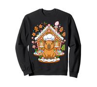 Festive Gingerbread Capybara Christmas Capy Holiday Sweatshirt