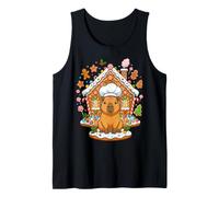 Festive Gingerbread Capybara Christmas Capy Holiday Tank Top