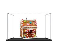 Festive Gingerbread House Acrylic Display Case for Lego 40809, Clear Dustproof Storage Box (Model Not Included) (3MM Clear)
