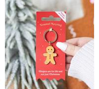 Festive Gingerbread Man Keyring - Cute Holiday Bag & Key Accessory