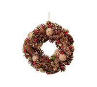 Festive Gold Pinecone Wreath - 30Cm (12") Diameter (P027747)