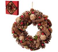 Festive Gold Pinecone Wreath - 36Cm (14") Diameter (P027746)