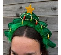 Festive Green Christmas Tree Headband - Perfect Holiday Novelty Accessory for Parties and Celebrations