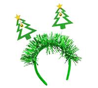 Festive Green Christmas Tree Shaped Headband With Snowflakes And Bells Headpiecs Hair Accessory For Women And Kids Holiday Party Headwear