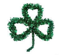 Festive Green for clover Pendant for Home Bar Decor Festive Green | Vibrant green shamrock, classic Irish symbol, plastic build, 17x16.5cm size, easy wall mount