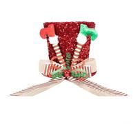 Festive Green Tree Hat for Xmas Decor Festive Green Tree Hat | Collapsible design, cotton fabric, steel spring core, easy storage, red green festive look